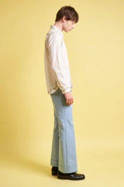 Chemise Coupe Droite Brodée à La Main -Élégance Soldes SS24 clematite 4