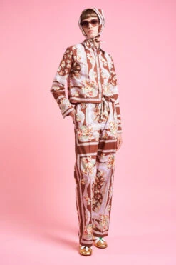 Pantalon à La Coupe Décontractée Imprimé Foulard