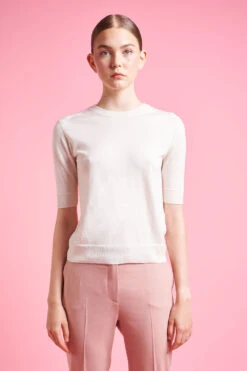 Pull Court Cintré En Cachemire Et Soie -Élégance Soldes SS24 talphonse 12