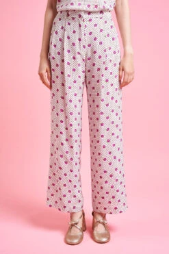 Pantalon Jambes Larges En Crêpe De Chine -Élégance Soldes SS24 tcadet 15