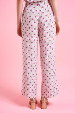 Pantalon Jambes Larges En Crêpe De Chine -Élégance Soldes SS24 tcadet 18
