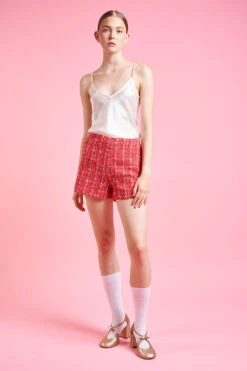 Short Court En Tweed Lurex 9 Short Court En Tweed Lurex -Élégance Soldes SS24 tgabby 5