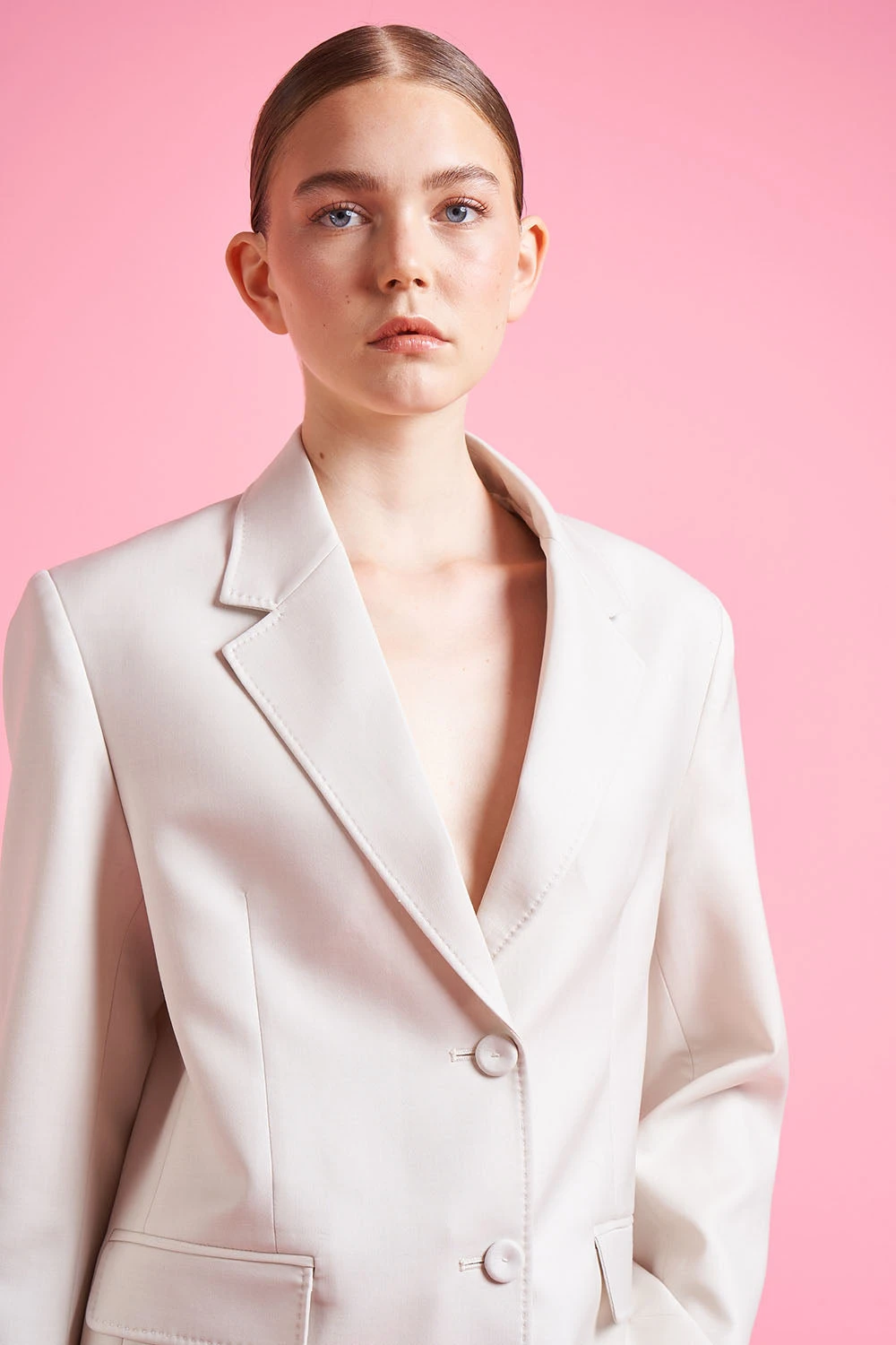 Veste Coupe Ample Col Tailleur 4 Veste Coupe Ample Col Tailleur - Image 2