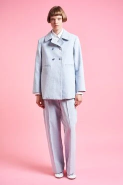 Veste Ajustée à Double Croisure En Denim -Élégance Soldes SS24 tparadoxe 1