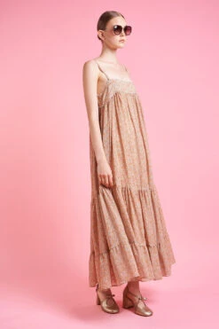 Robe Longue à Bretelles Volantée 8 Robe Longue à Bretelles Volantée -Élégance Soldes SS24 tplaya 13