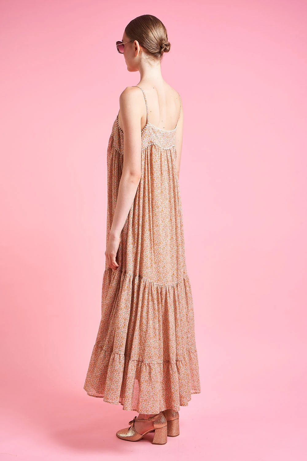 Robe Longue à Bretelles Volantée 6 Robe Longue à Bretelles Volantée - Image 4