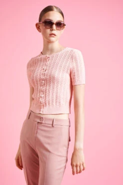 Cardigan Court à Manches Courtes -Élégance Soldes SS24 trigolo 9