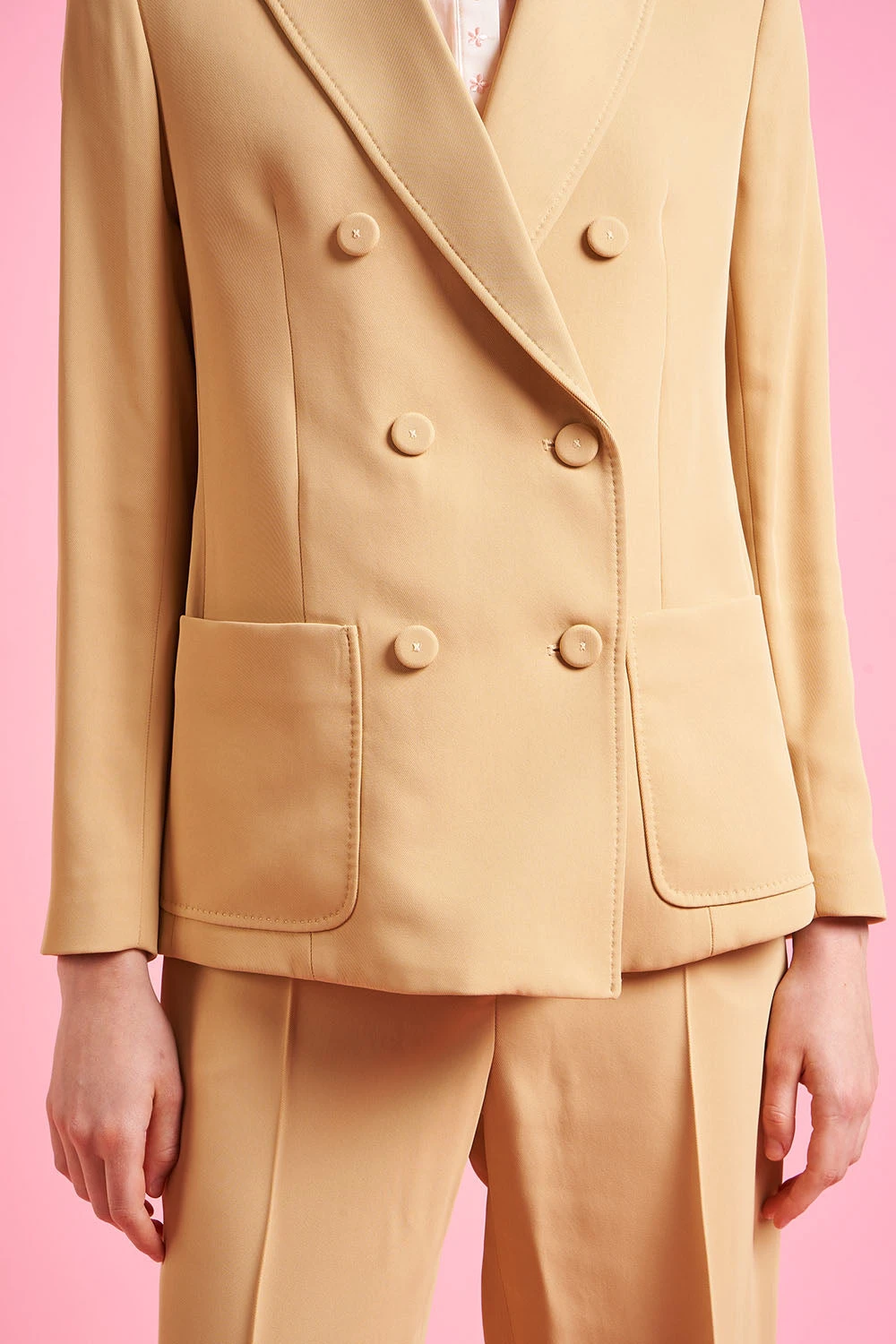 Veste à Double Croisure Et Poches Plaquées 5 Veste à Double Croisure Et Poches Plaquées - Image 3