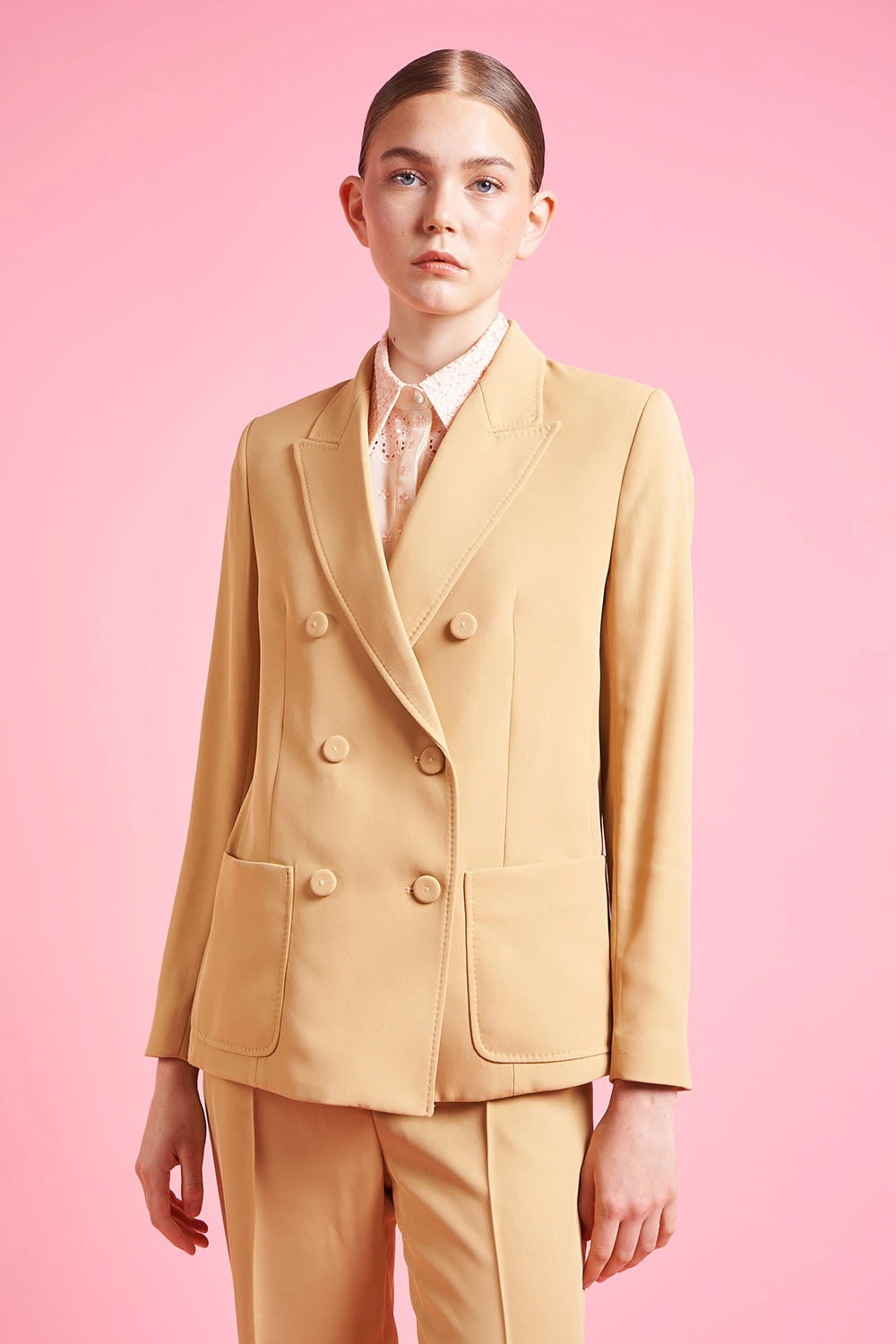 Veste à Double Croisure Et Poches Plaquées 3 Veste à Double Croisure Et Poches Plaquées