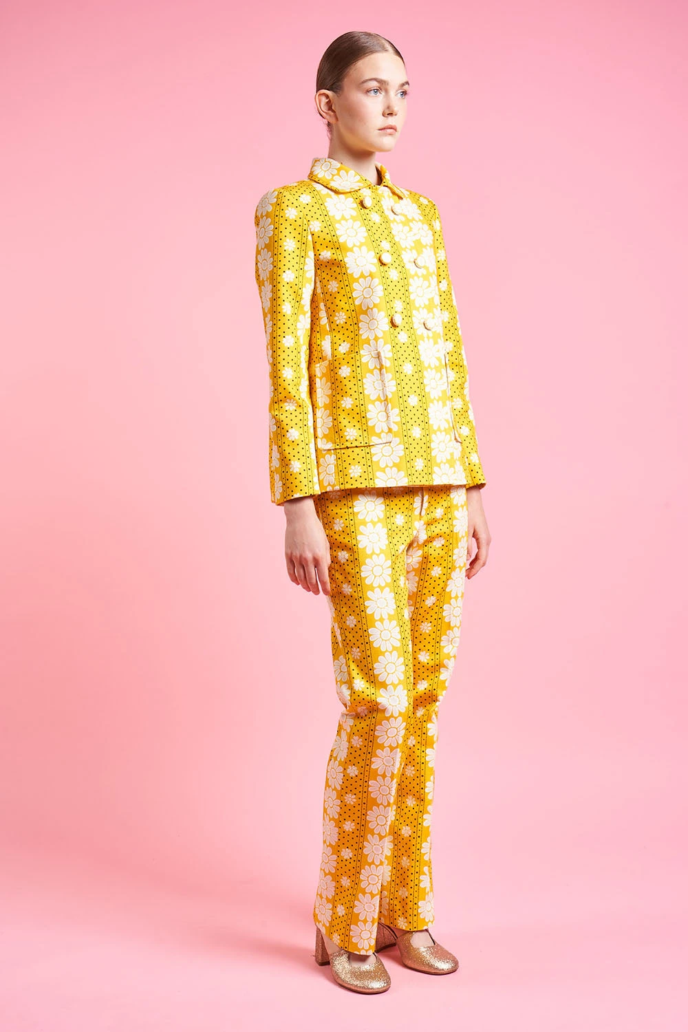 Veste Coupe Légèrement Trapèze Motif Floral 7 Veste Coupe Légèrement Trapèze Motif Floral - Image 5