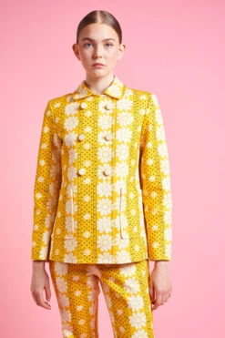 Veste Coupe Légèrement Trapèze Motif Floral 16 Veste Coupe Légèrement Trapèze Motif Floral -Élégance Soldes SS24 tversailles 6