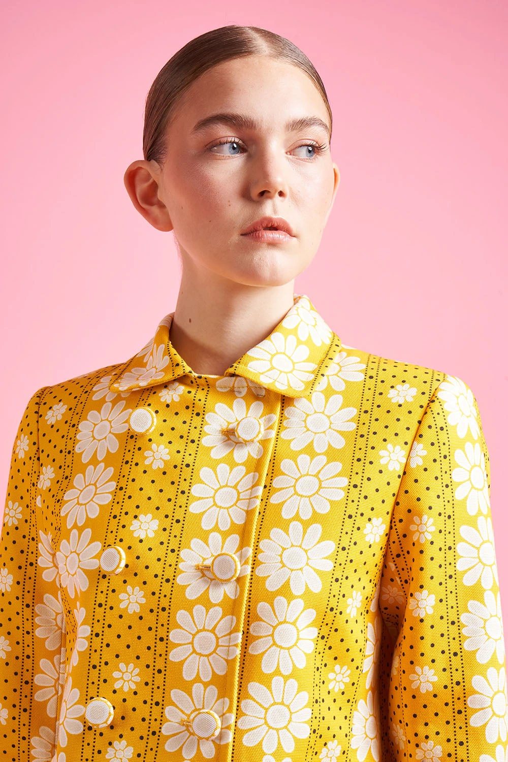 Veste Coupe Légèrement Trapèze Motif Floral 4 Veste Coupe Légèrement Trapèze Motif Floral - Image 2