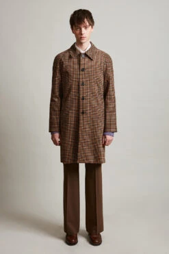 Manteau Raglan En Velours Côtelé De Coton Corduroy à Carreaux