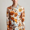 Chemise En Twill De Soie Imprimée D'un Motif Floral -Élégance Soldes Sbrice 2