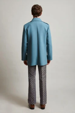 Manteau évasé Sur Le Bas En Cady De Laine -Élégance Soldes Sdavis 31 11