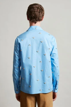 Chemise En Popeline Brodée De Fleurs En Sequins 9 Chemise En Popeline Brodée De Fleurs En Sequins -Élégance Soldes Sheracles 8