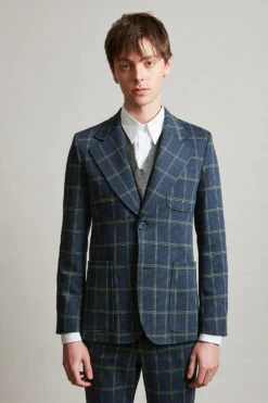 Veste Jersey Tissée En Italie Au Motif Jacquard