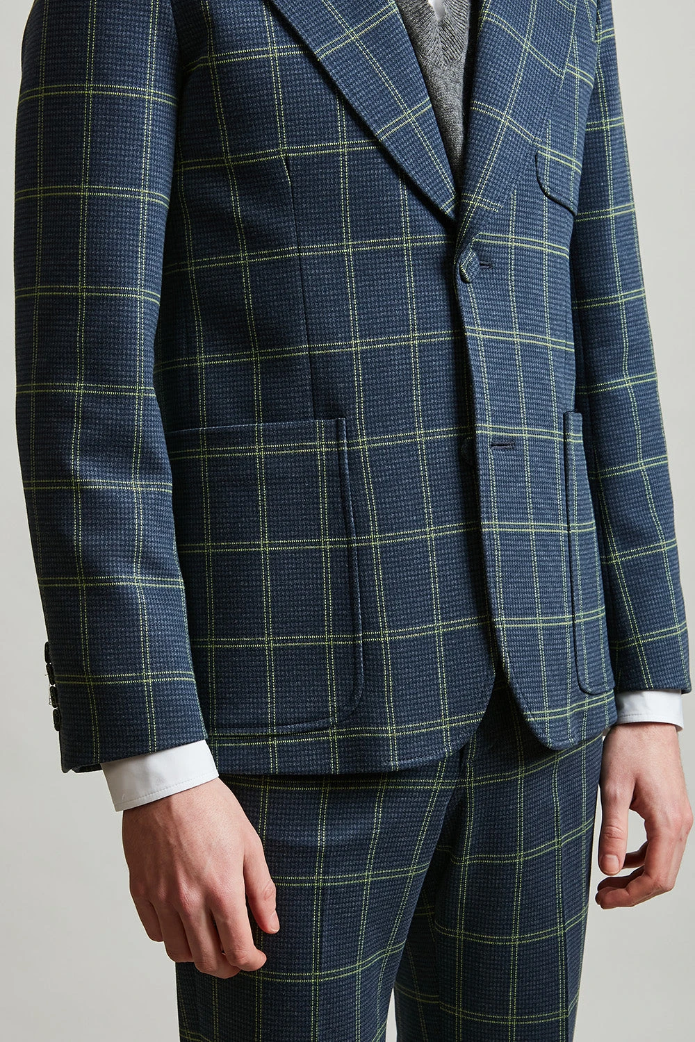 Veste Jersey Tissée En Italie Au Motif Jacquard 5 Veste Jersey Tissée En Italie Au Motif Jacquard - Image 3