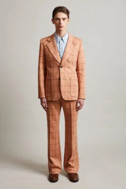 Pantalon Tailleur En Jersey Au Motif Jacquard Tissé En Italie 14 Pantalon Tailleur En Jersey Au Motif Jacquard Tissé En Italie -Élégance Soldes Smarlon 06