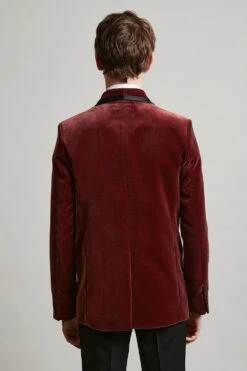 Veste Tailleur Ajustée En Velours Lisse De Coton 9 Veste Tailleur Ajustée En Velours Lisse De Coton -Élégance Soldes Smaxime 4