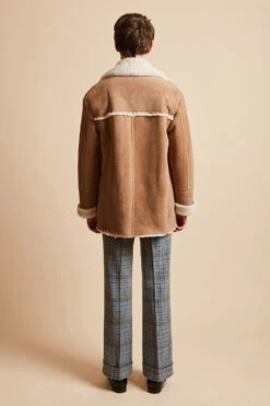 Caban En Peau D'agneau Et Revers Mouton -Élégance Soldes Smontana 3