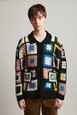 Cardigan Ample En Crochet à Motif Floral