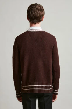 Pull Col V Coupe Ample En Maille De Laine Et Cachemire -Élégance Soldes Sross 07 7