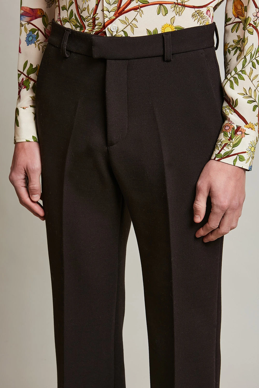 Pantalon Flare à Revers Large En Cady De Laine Vierge 3 Pantalon Flare à Revers Large En Cady De Laine Vierge - Image 2