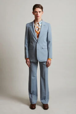 Pantalon Tailleur En Laine Vierge Tropicale