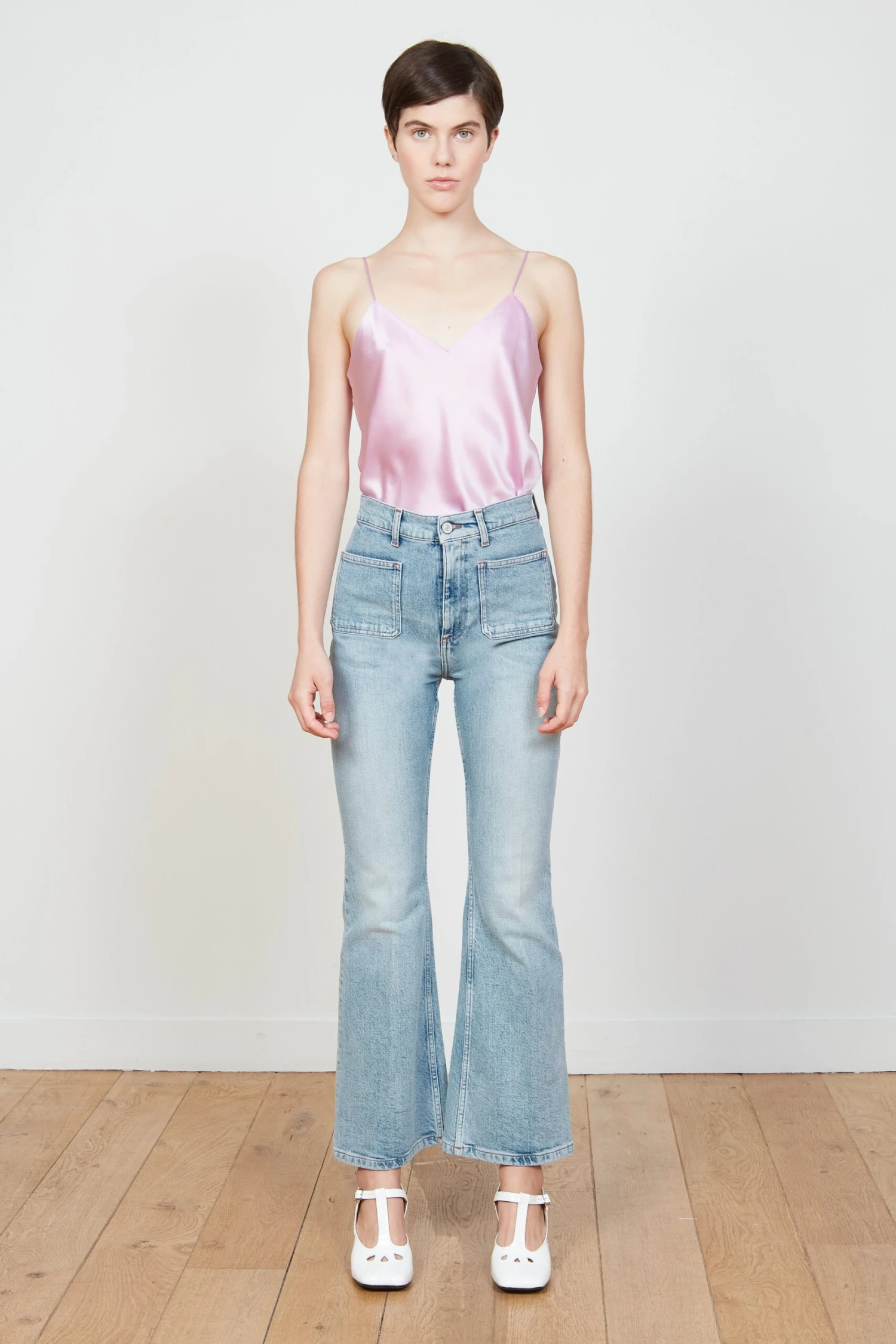 Jean Taille Haute évasé Aux Poches Plaquées 8 Jean Taille Haute évasé Aux Poches Plaquées - Image 6