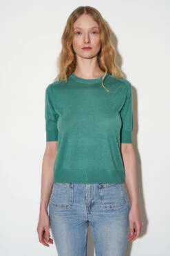 Pull Court Cintré En Cachemire Et Soie -Élégance Soldes ss24 talphonse 05 1789