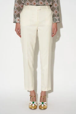 Pantalon Fuselé Longueur Cheville En Laine Tropicale -Élégance Soldes ss24 tbosoleil 12 1806